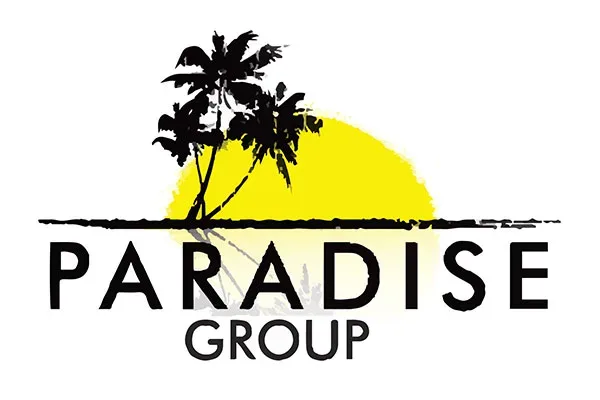The logo for paradise group.